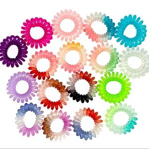 🔥75 Spiral Coil Tangle-Free Tele Hair Ties.🔥